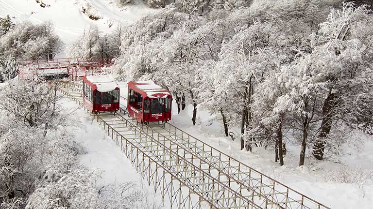 Funicular at the top